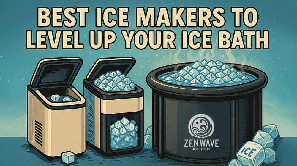 Two ice makers making ice for a cold plunge