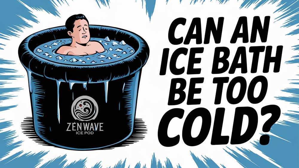A man in a very cold ice bath