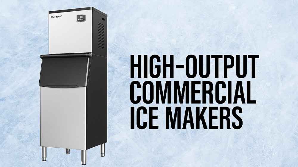 Large-capacity commercial ice maker built for clinics, recovery centers, or multi-user plunge setups