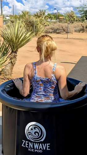 Sandra using a Zenwave Ice Pod