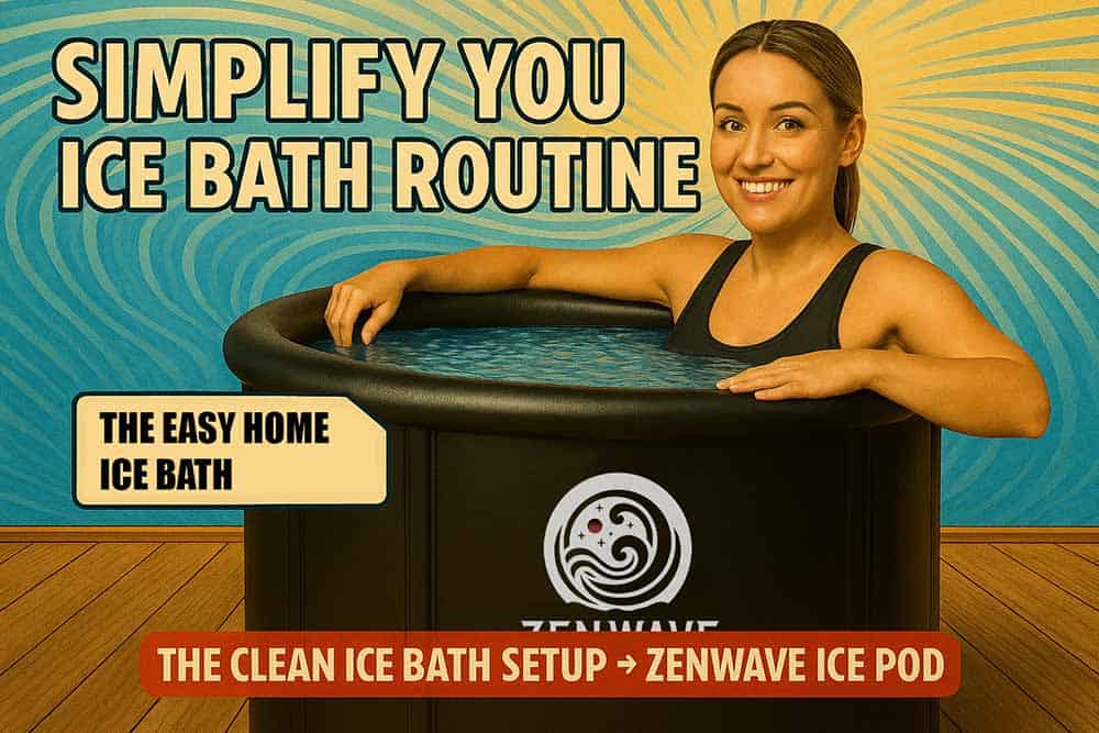 Women sitting in Zenwave Ice Pod after adding hydrogen peroxide