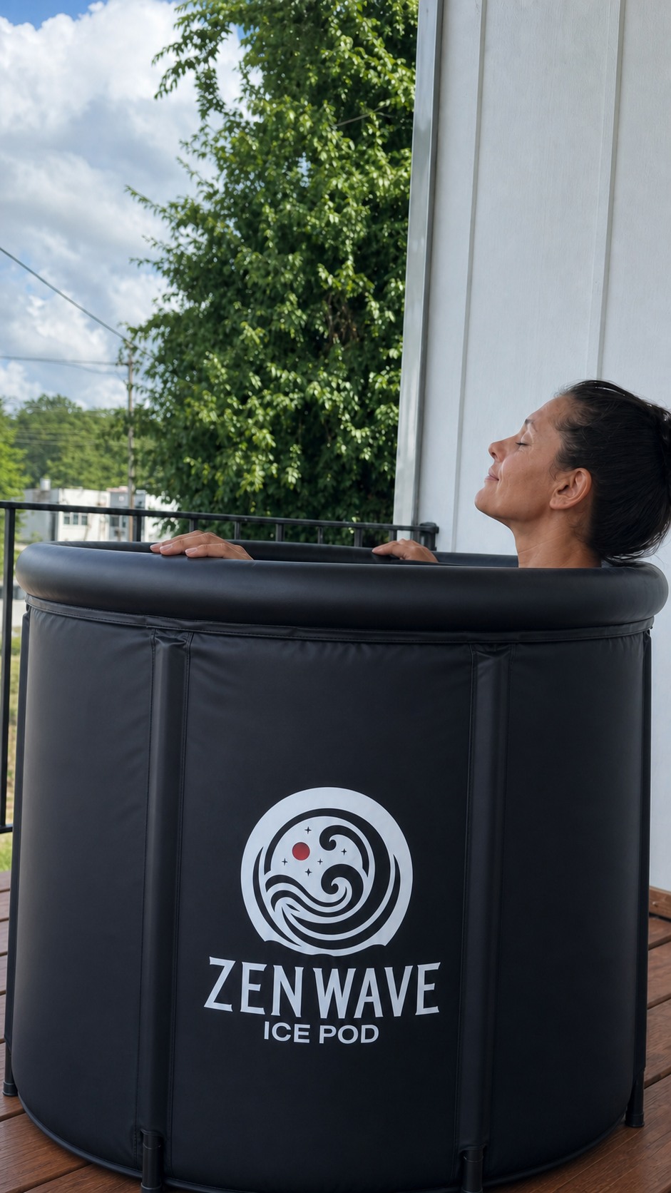 Using the ZenWave portable ice bath outdoors